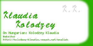 klaudia kolodzey business card